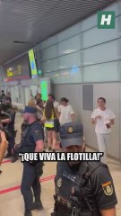 El aeropuerto de Barajas da la bienvenida a los primeros detenidos de la Flotilla