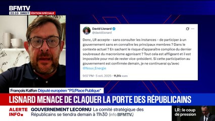 Gouvernement de Sébastien Lecornu: "On assiste à un suicide en direct", fustige François Kalfon, député européen (PS/Place Publique)