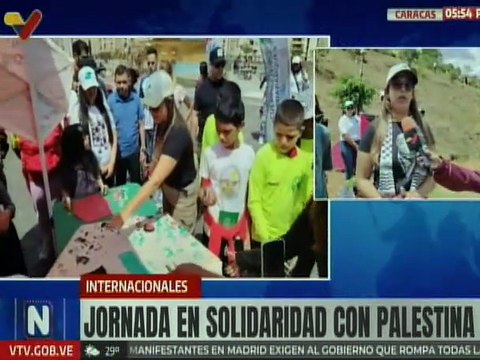 Pueblo venezolano desarrolla jornada en solidaridad a la lucha del pueblo palestino