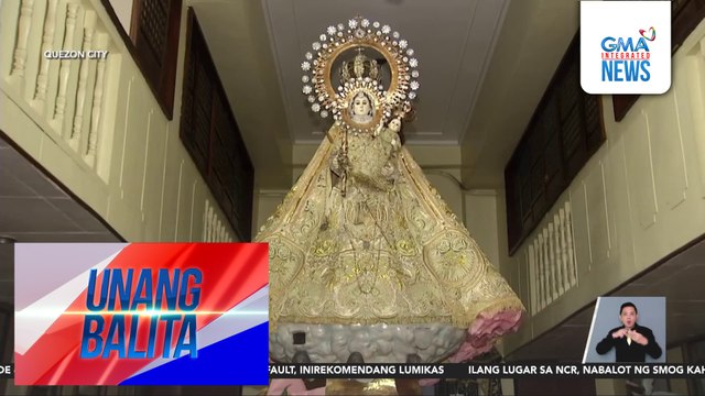 Imahen ng La Naval de Manila, ipuprusisyon patungo sa Basilica Minore de Santuario de San Pedro Bautista ngayong umaga | Unang Balita
