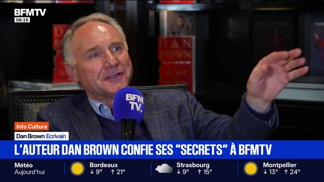 "Je commence à écrire à 4h du matin": de retour avec "Le secret des secrets", Dan Brown livre à BFMTV ses propres confidences d'auteur à succès