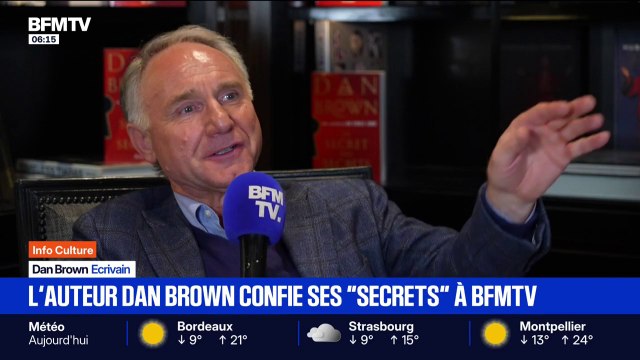 Je commence à écrire à 4h du matin : de retour avec Le secret des secrets , Dan Brown livre à BFMTV ses propres confidences d'auteur à succès