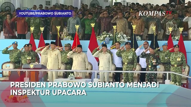 Momen Prabowo Salami Titiek usai Upacara HUT ke-80 TNI