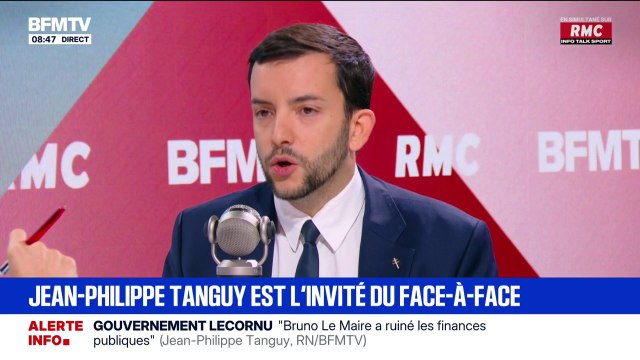 En cas de censure du gouvernement Lecornu, Jean-Philippe Tanguy assure que le Rassemblement national n'ira pas à Matignon car il faut une légitimité démocratique
