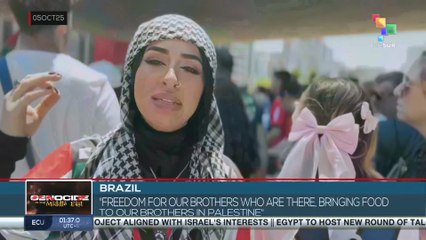 Brazil: Protesters demand release of Global Sumud Flotilla activists kidnapped by Israel