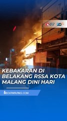 KEBAKARAN DI BELAKANG RSSA KOTA MALANG, DIDUGA AKIBAT KONSLETING LISTRIK