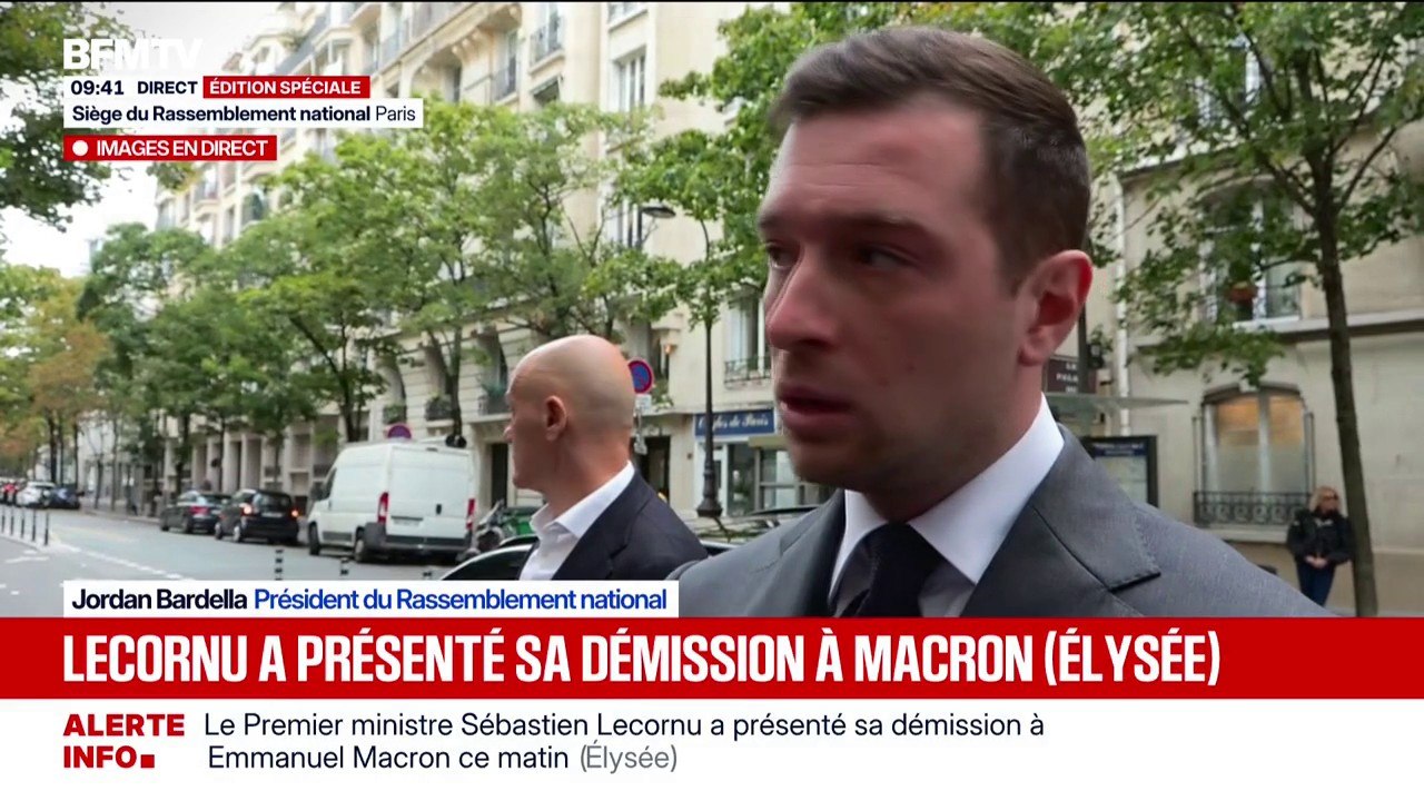 Démission de Sébastien Lecornu: "Sans doute que le Premier ministre éphémère n'avait pas de marge de manœuvre", réagit Jordan Bardella