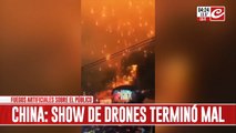 Show de drones terminó con una lluvia de fuego sobre miles de espectadores