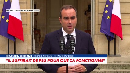 Revivez la prise de parole de Sébastien Lecornu après l'annonce de sa démission