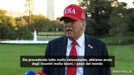 Colloqui per la pace a Gaza, Trump: credo che andrà tutto velocemente