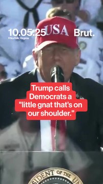 Trump speaks on Democrats at the Navy's 250th celebration.