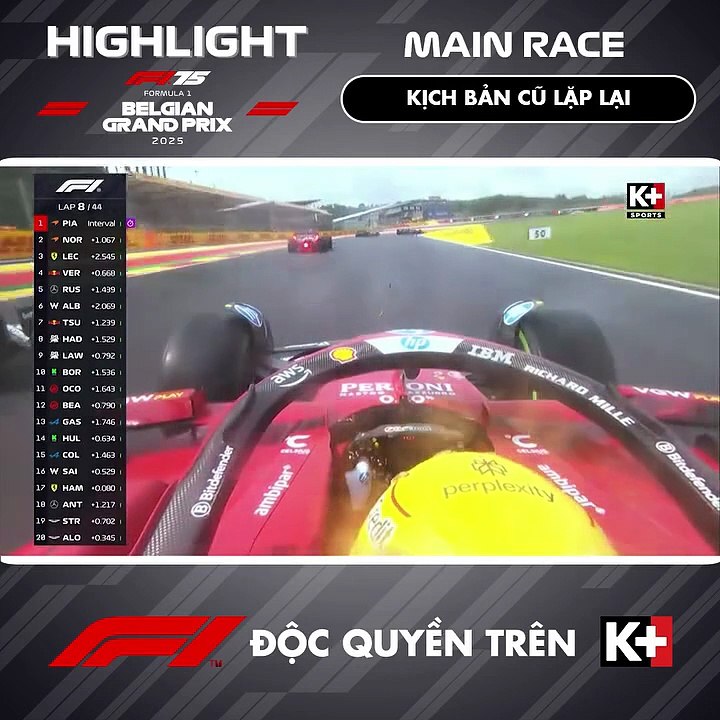 K+SPORT1 HD | Formula 1 Moet & Chandon Belgian Grand Prix 2025 : Main Race