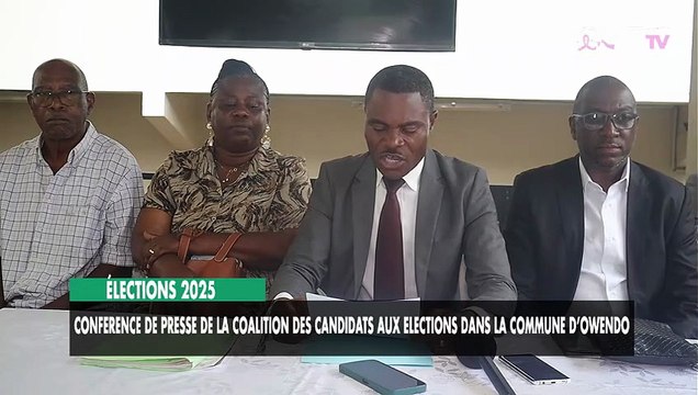 [#Reportage] Élections 2025 : Conference de presse de la coalition des candidats aux élections dans la commune d’owendo