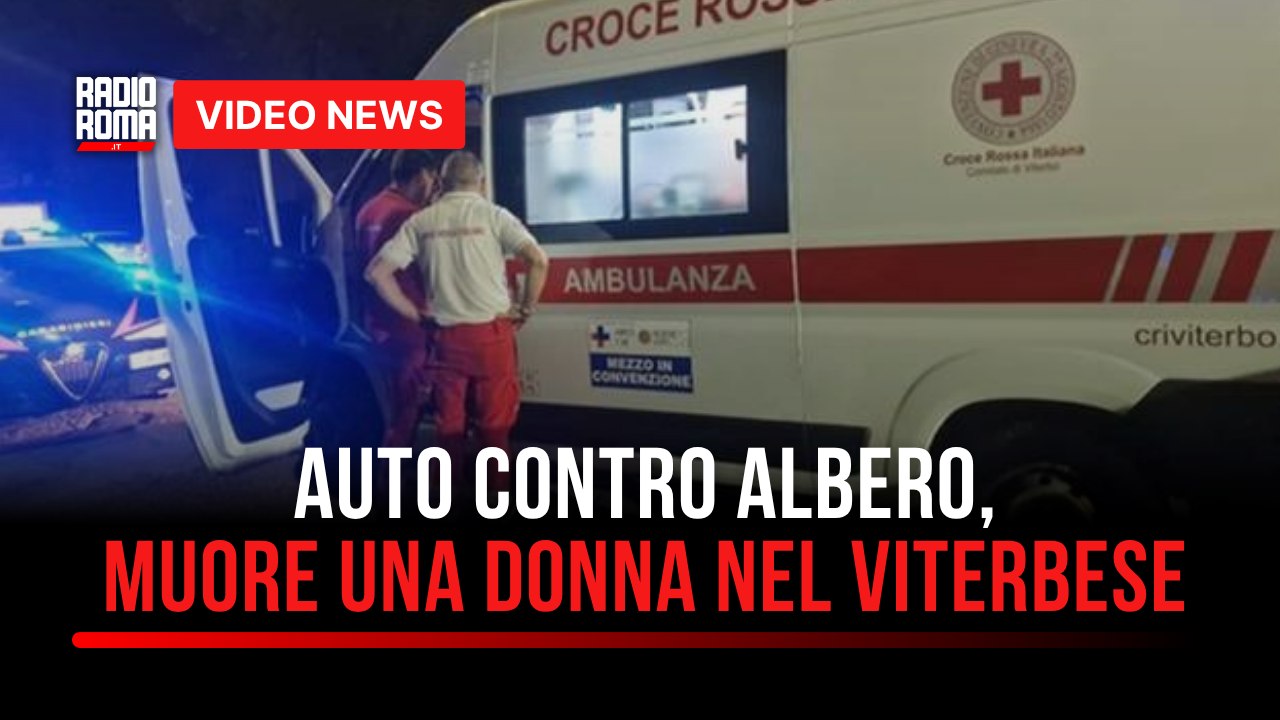 Auto contro albero, muore una donna nel Viterbese