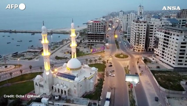 Gaza, prima e dopo il 7 ottobre: la distruzione della guerra ripresa dall'alto