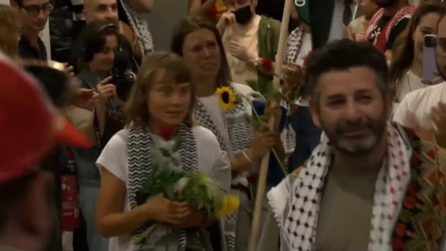 First footage of Greta Thunberg after Israel deports Gaza flotilla activists