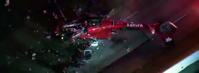VIDEO: ¡Trágico! Así se estrelló un helicóptero médico contra el pavimento en California