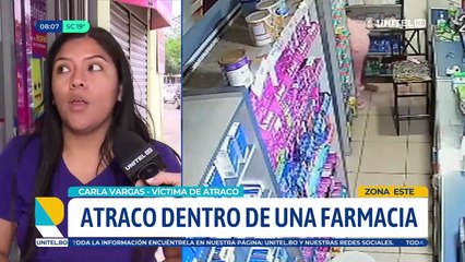 ​Atraco dentro de una farmacia: Afectada dice que delincuente le tapó la boca y la amenazó con matarla