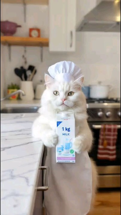 How Chef Cat Makes The Ice Cream Soda | Cooking With Cat #catofyoutube #catcookingfood #shorts