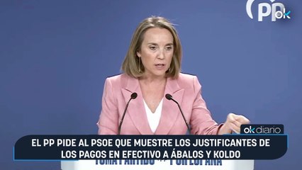 El PP pide al PSOE que muestre los justificantes de los pagos en efectivo a Ábalos y Koldo
