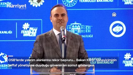 Bakan Kacır açıkladı: OSB’lerde yatırım alanlarına rekor başvuru