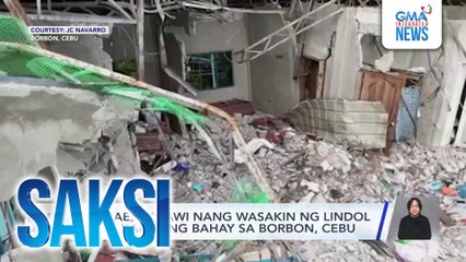 Babae, nasawi nang wasakin ng lindol ang kanilang bahay sa Borbon, Cebu | Saksi