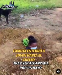 ¡Insólito ritual en Colombia! Joven es enterrada viva hasta el cuello tras ser alcanzada por un rayo