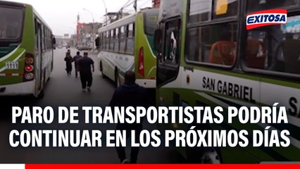 Paro de transportistas podría continuar en los próximos días: "Si hay un muerto más, se para otra vez"