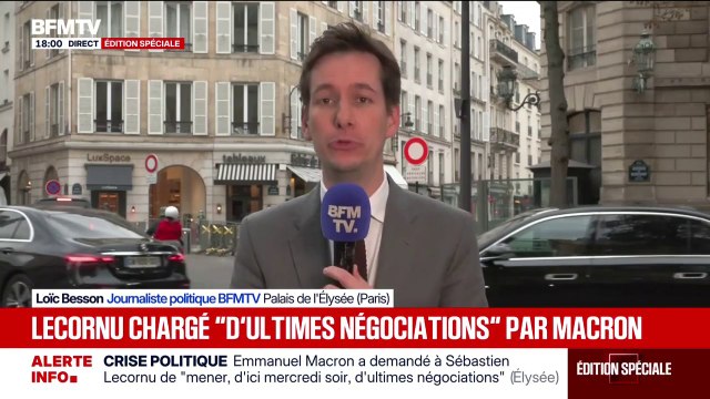 Crise politique: Emmanuel Macron demande à Sébastien Lecornu de mener d'ultimes négociations d'ici mercredi soir