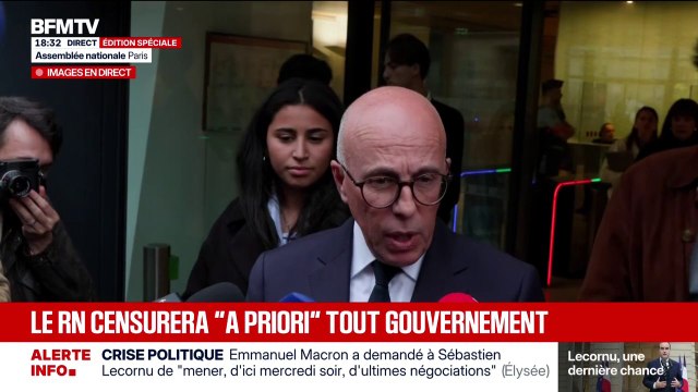 Crise politique après la démission de Sébastien Lecornu: Nous sommes au bord d'une crise de régime , estime Éric Ciotti, président de l'UDR