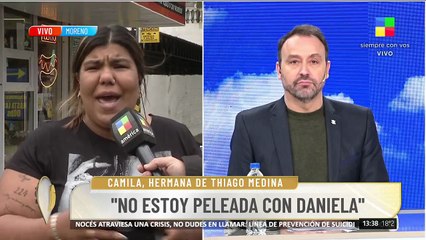 Camilota aclaró si se peleó con Daniela Celis durante la internación de Thiago Medina