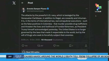 Former Colombian President Ernesto Samper condemns attack by American ships in the region