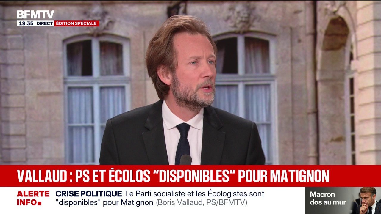 Crise politique après la démission de Sébastien Lecornu: pour Boris Vallaud, président du groupe socialiste à l'Assemblée nationale, "ça ne peut pas être les mêmes à Matignon"