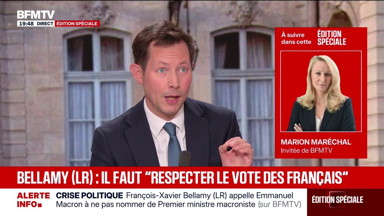 Crise politique: "Ce choix que fait le Parti socialiste est désastreux pour notre vie démocratique", fustige François-Xavier Bellamy, vice-président des Républicains