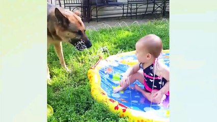 Funny Babies Playing With Water __ Baby Outdoor Videos