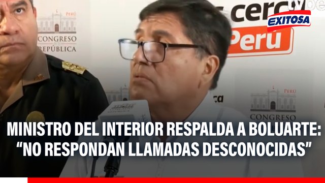 Ministro del Interior respalda declaraciones de Dina Boluarte: No contesten llamadas de teléfonos desconocidos