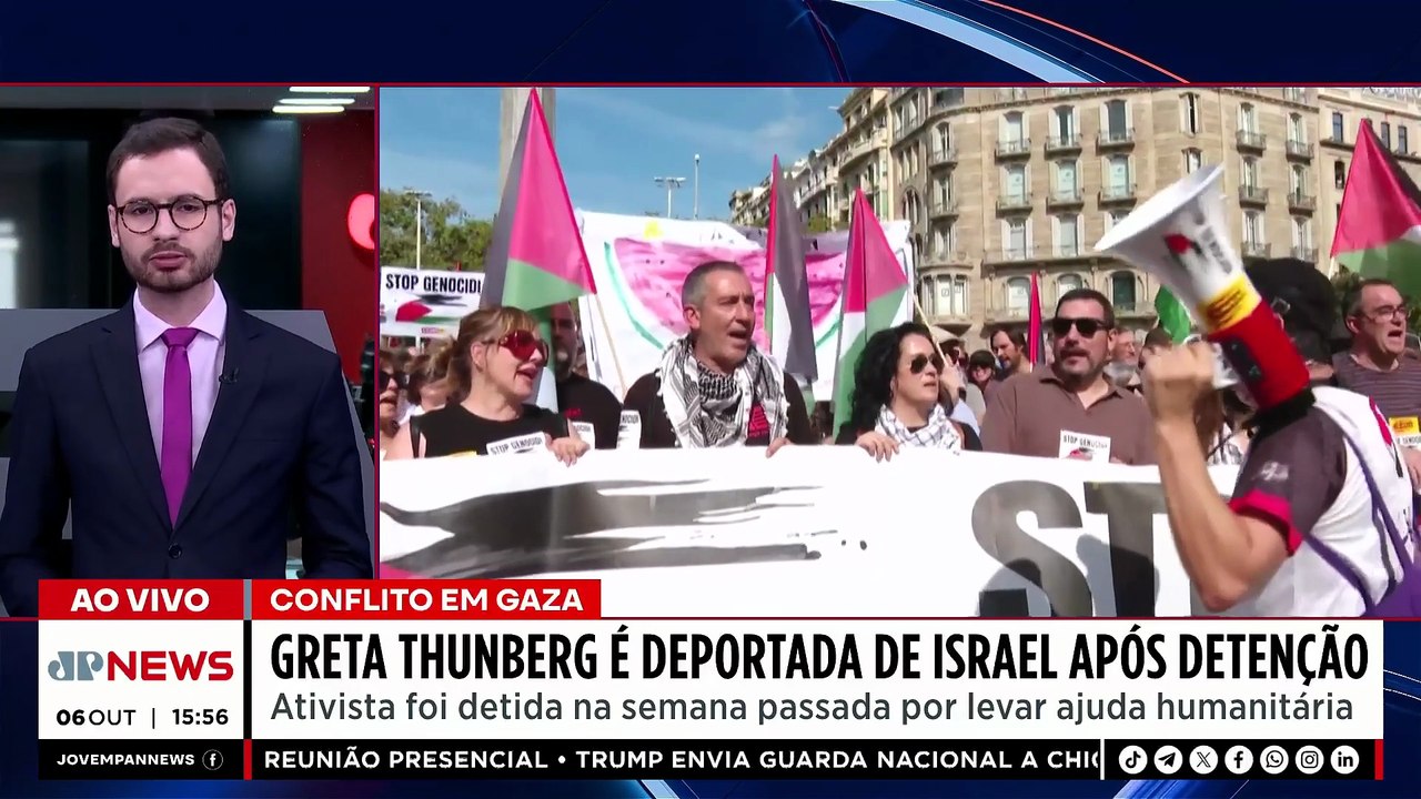 Israel deporta Greta Thunberg e 170 ativistas após detenção de flotilha | TEMPO REAL