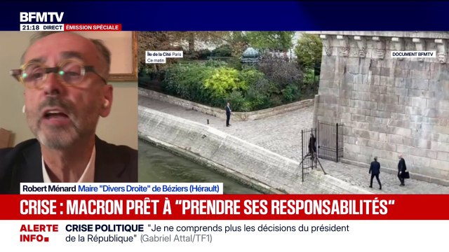 Crise politique: Emmanuel Macron doit partir , estime Robert Ménard, maire Divers Droite de Béziers