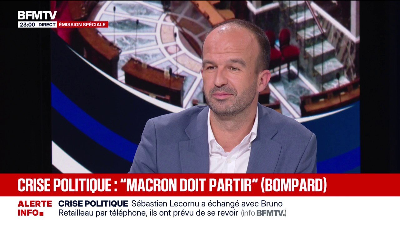 Crise politique: "Le président de la République doit partir", affirme Manuel Bompard, coordinateur de LFI