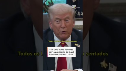 Trump diz que pode vir ao Brasil após ligação com Lula: 'Um bom homem' #shorts