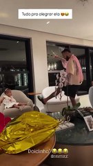 Neymar surpreende Mavie com dança e arranca risos da pequena; veja cena