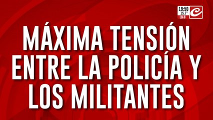 Megaoperativo en la protesta contra el acto de Javier Milei