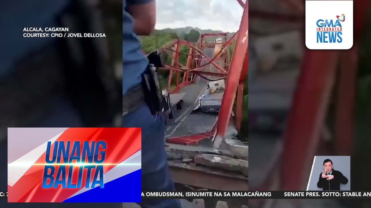Mga may-ari ng 3 truck na posible raw dahilan ng pagbagsak ng Piggatan Bridge, sasampahan ng reklamo ng Cagayan LGU | Unang Balita