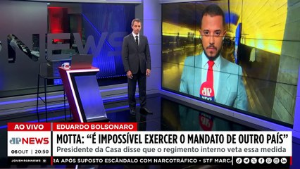 Hugo Motta defende regime da Câmara ao citar decisões contra Eduardo Bolsonaro