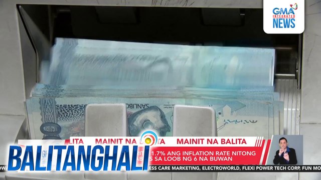 PSA - 1.7% ang inflation rate nitong Setyembre, pinakamabilis sa loob ng 6 na buwan | Balitanghali