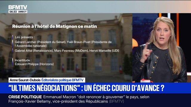 Signé BFM - Ultimes discussions avec les forces politiques pour Sébastien Lecornu: un échec couru d'avance?