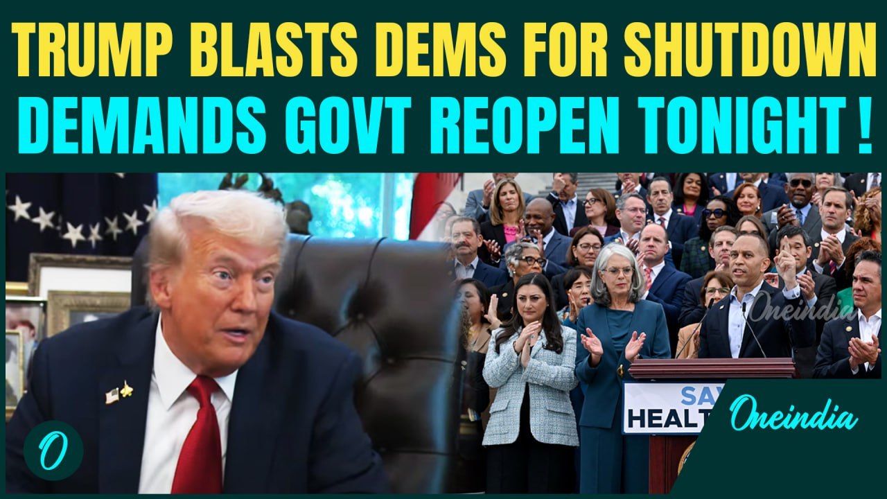 'Enough Is Enough': Trump BLASTS Democrats Over Govt Shutdown | Demands America Reopen TONIGHT!