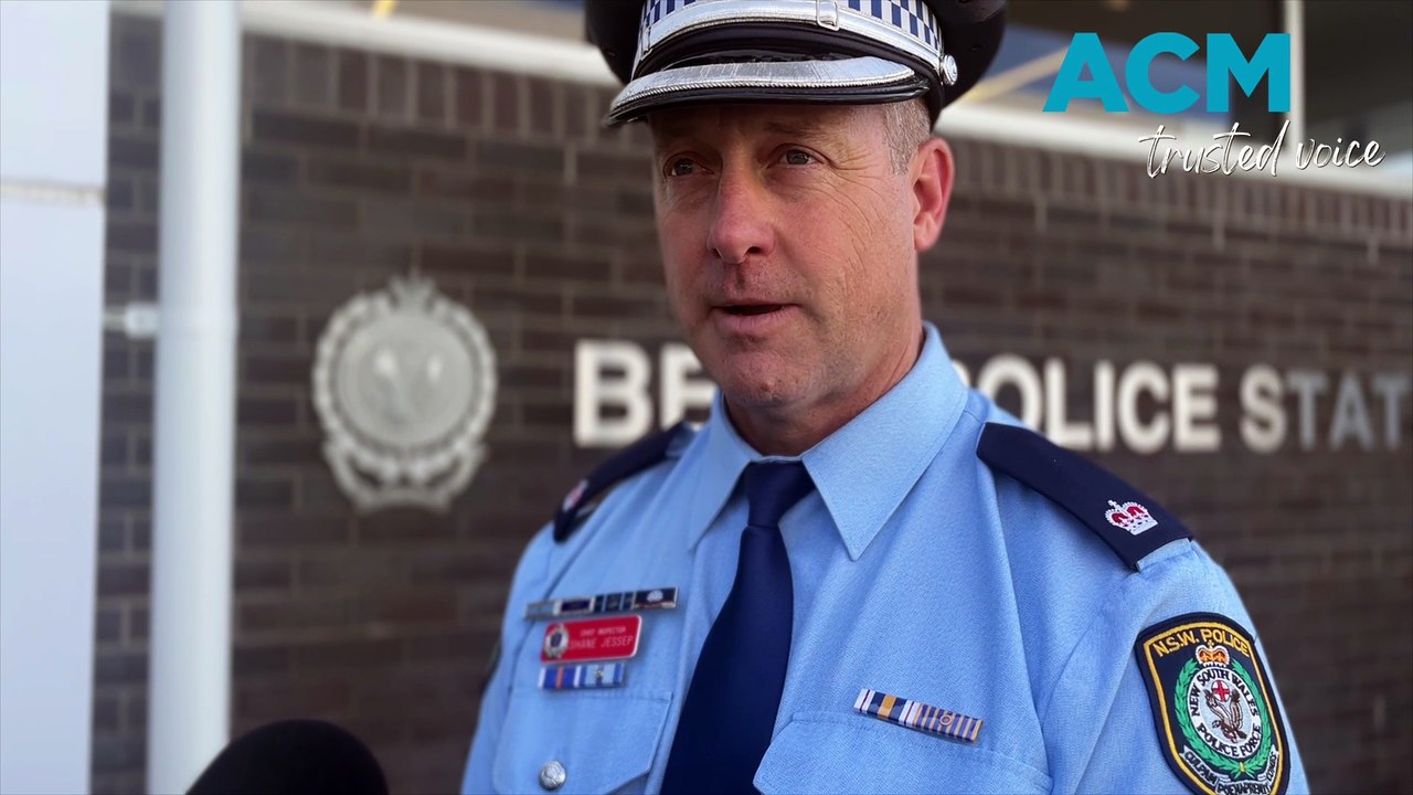 Press conference at Bega Police Station with Chief Inspector Shane Jessep