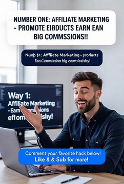 Number one: Affiliate marketing – promote products and earn big commissions