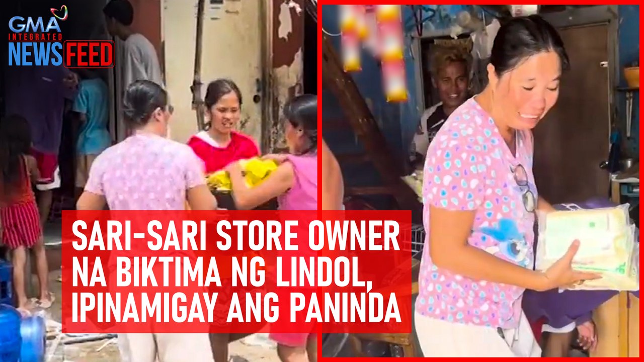 Sari-sari store owner na biktima ng lindol, ipinamigay ang paninda | GMA Integrated Newsfeed